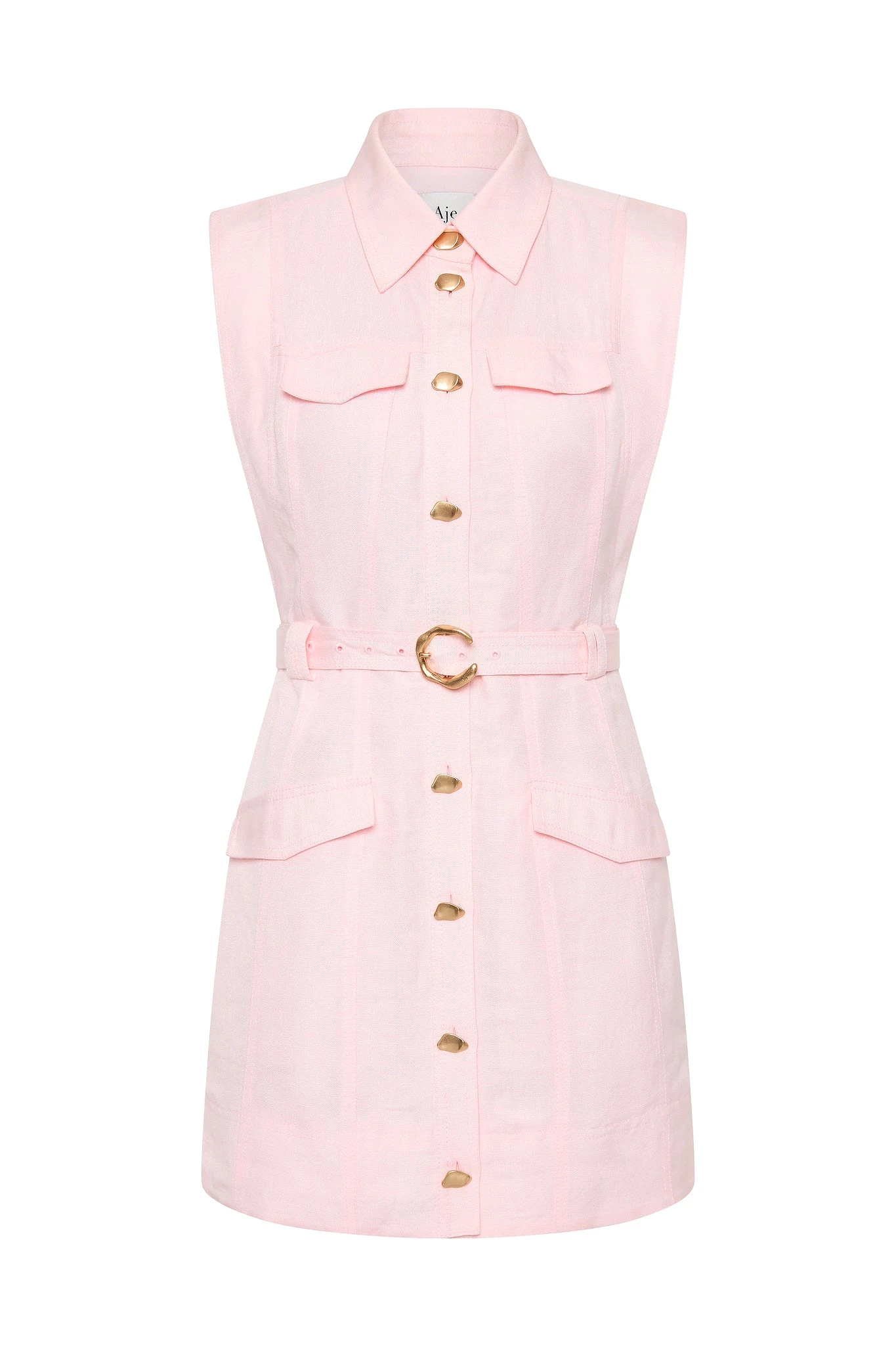 Aje-Dulcet-Logo-Mini-Dress Aje Pink Dresses