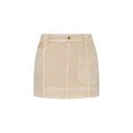 Aje-Kya-Contrast-Denim-Micro-Skirt Aje Blue Skirts