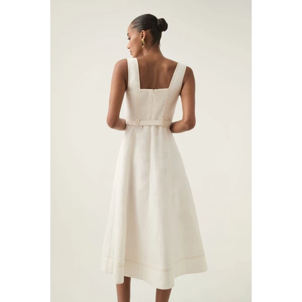 Primary Belted Midi Dress - Image 7