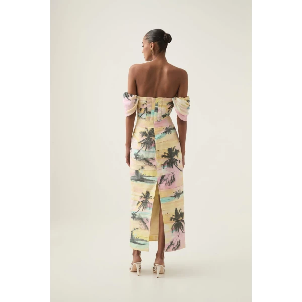 Zara Gathered Maxi Dress - Image 6