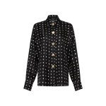 Black C Spot Silk Twill Shirt