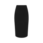 Black Crepe Dinastia Pencil Skirt