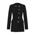Black Crepe Moneta Blazer