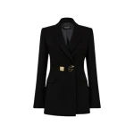 Black Crepe Parma Blazer
