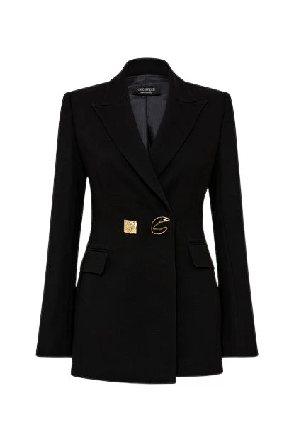 Carla-Zampatti-Black-Crepe-Parma-Blazer62631_nobg Black Crepe Parma Blazer - Image 1