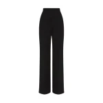 Black Crepe Wide Waisted Pant