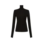 Black Matte Jersey Long Sleeve Top