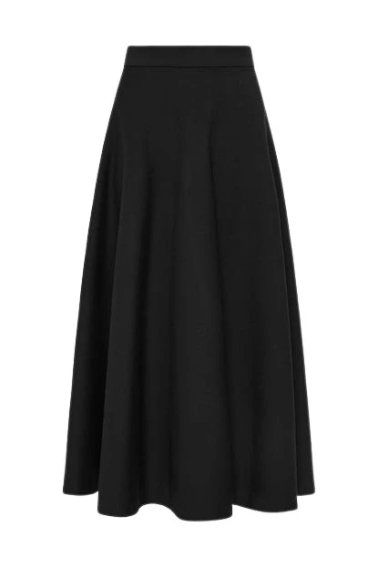 Carla-Zampatti-Black-Ponte-Flared-Skirt57882_nobg Black Ponte Flared Skirt - Image 1