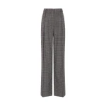 Grey Italian Plaid Wool Pant
