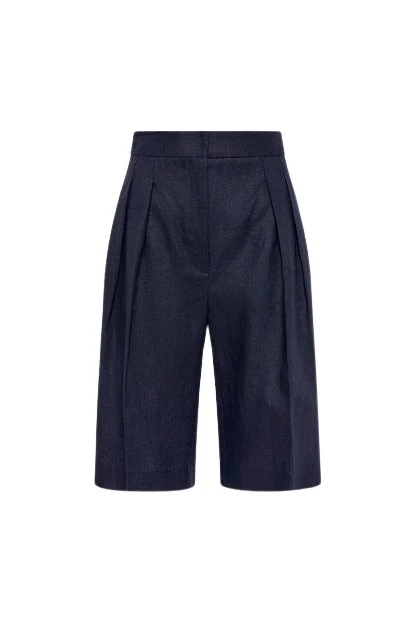 Carla-Zampatti-Ink-Linen-Bermuda-Short39384_nobg Ink Linen Bermuda Short - Image 1