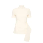 Ivory Crepe Fascia Top