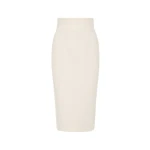 Ivory Crepe Pencil Skirt
