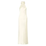 Ivory Satin Bias Dress
