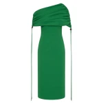 Jade Crepe Coulisse Shrug Dress