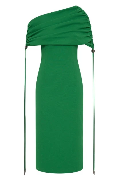 Carla-Zampatti-Jade-Crepe-Coulisse-Shrug-Dress28003_nobg Jade Crepe Coulisse Shrug Dress - Image 1