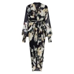 Japanese Floral Waterfall Dress