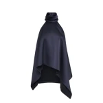 Midnight Satin Draped Halter Top