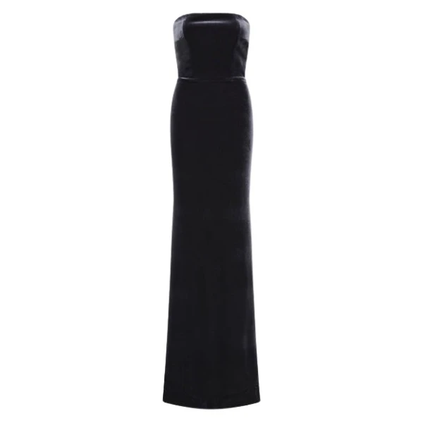 Midnight Velvet Strapless Gown