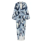Painted Floral Georgette Waterfall Dress