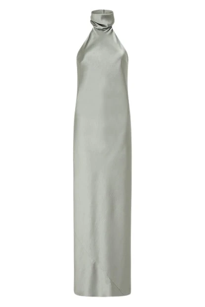 Carla-Zampatti-Silver-Satin-Bias-Dress89713_nobg Silver Satin Bias Dress - Image 1