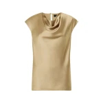 Tourmaline Satin Cowl Neck Top
