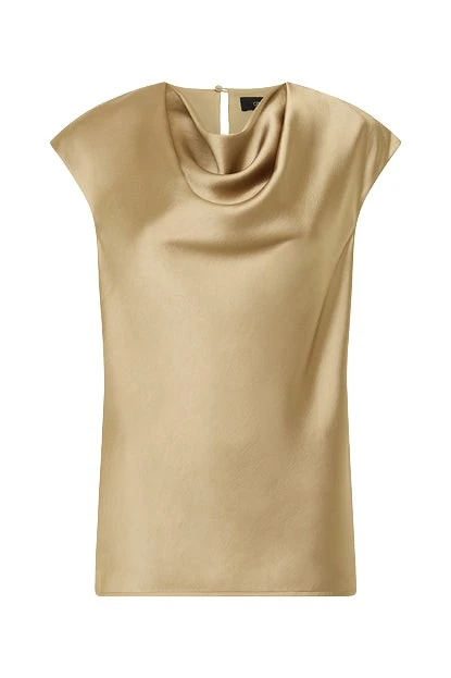 Carla-Zampatti-Tourmaline-Satin-Cowl-Neck-Top50477_nobg Tourmaline Satin Cowl Neck Top - Image 1