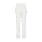 White Crepe Classic Slim Pant