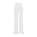 White Crepe Low Waist Pant