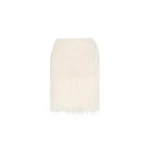 White Fringe Mini Skirt