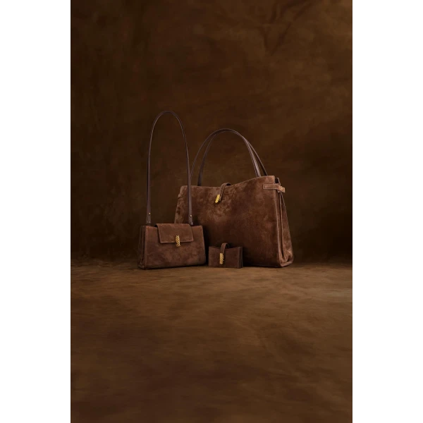Isla Tote - Suede Espresso