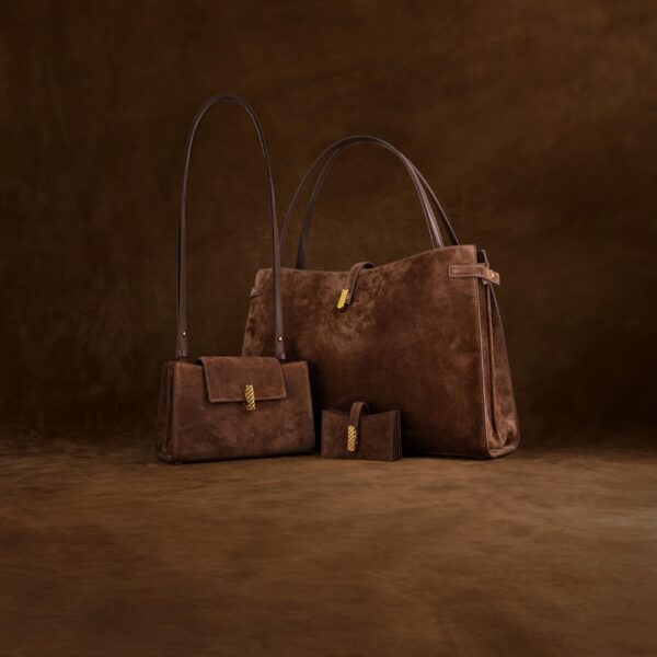 Mlouye Isla Tote – Suede Espresso Tote Bags, view 4
