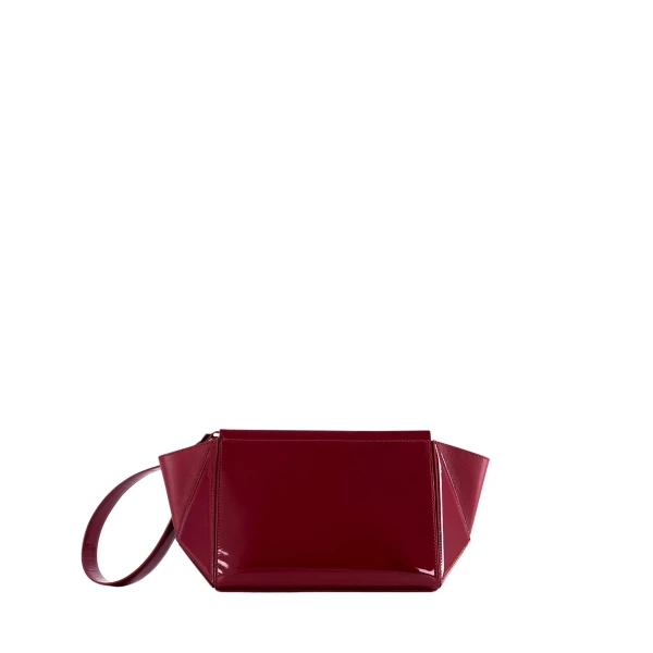 Medium Triangle Pouch - Patent Bordeaux Wallets & Purses