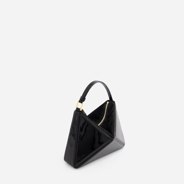 Mlouye Mini Flex Bag - Patent Black Bag a Architectural Leather Handbag in Black at  Luxury Handbags Luxury