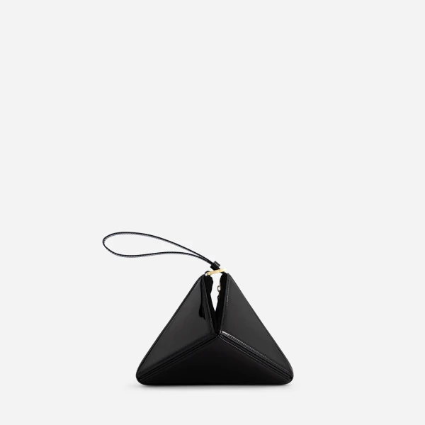 Mlouye Mini Flex Bag - Patent Black Bag a Architectural Leather Handbag in Black at  Luxury Handbags Luxury