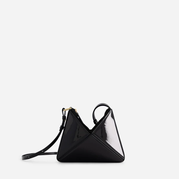 Mlouye Mini Flex Bag - Patent Black Bag a Architectural Leather Handbag in Black at  Luxury Handbags Luxury