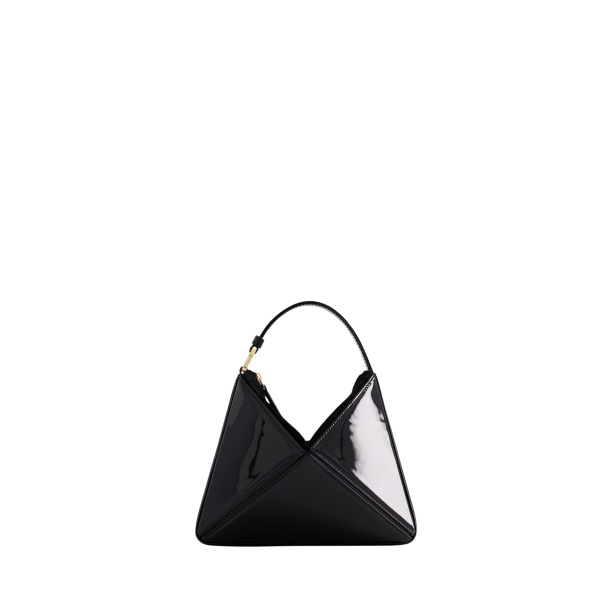 Mlouye Mini Flex Bag - Patent Black Bag a Architectural Leather Handbag in Black at  Luxury Handbags Luxury