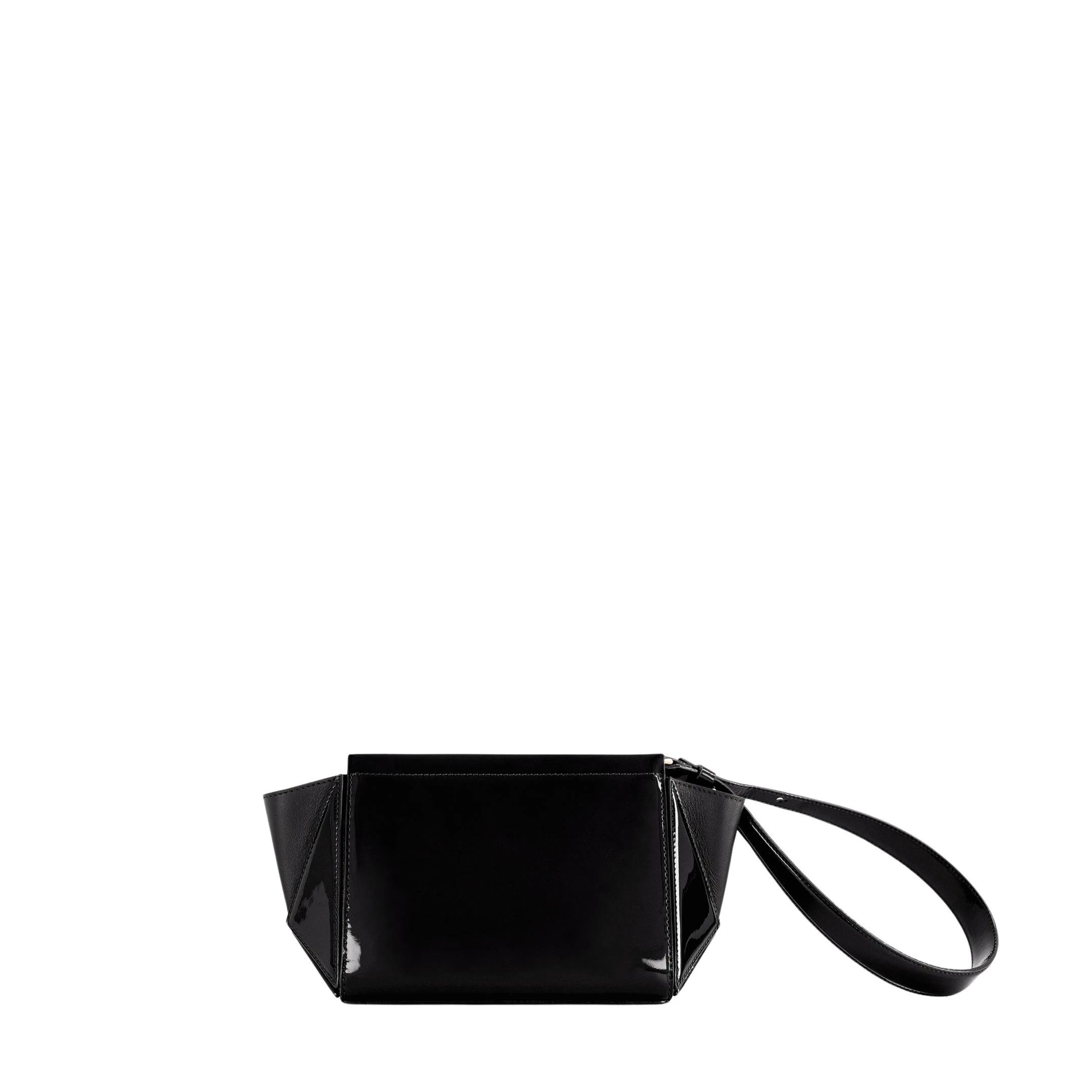 Mlouye-Small-Triangle-Pouch-Patent-Black42882_nobg Small Triangle Pouch - Patent Black Wallets & Purses - Image 1