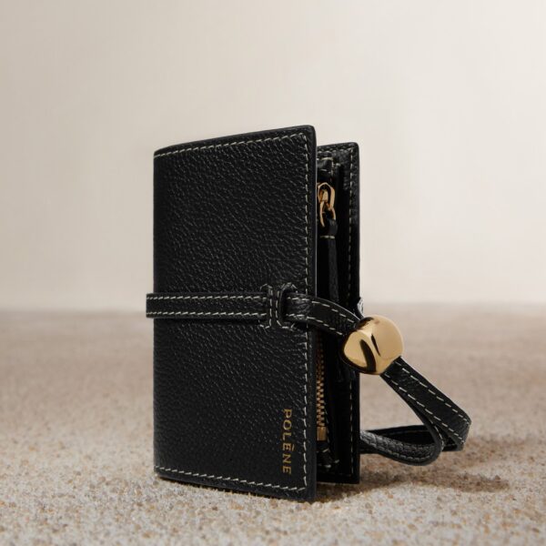 Polene Edition Textured Black  Card Holder, view 2