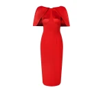 Barb Scarlet Red Midi Dress