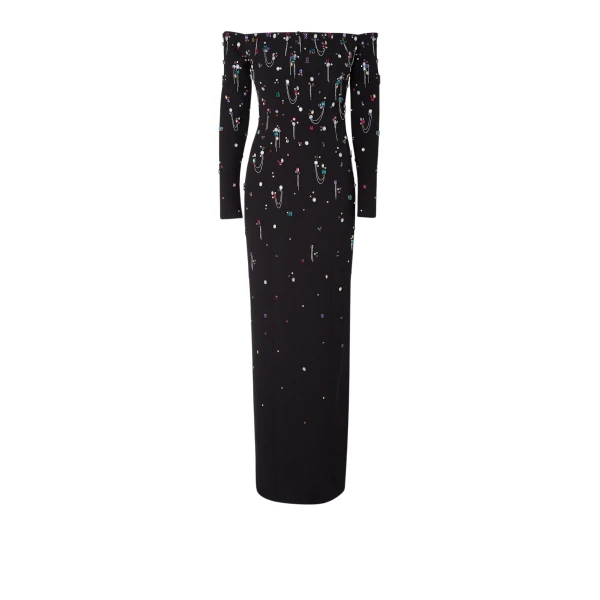 Gioia Black Long Dress