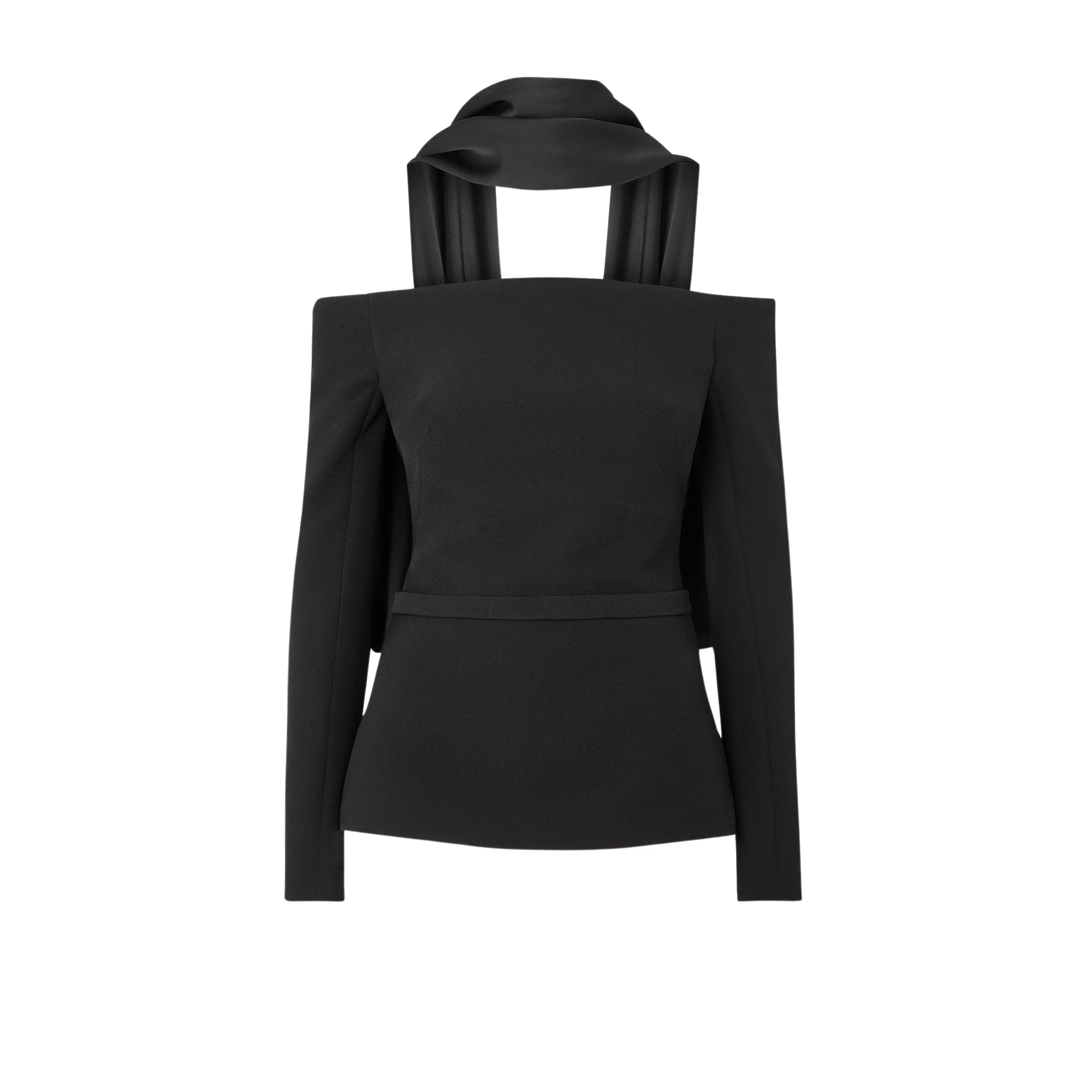 Safiyaa-Ludovica-Black-Top58412_nobg Ludovica Black Top - Image 1
