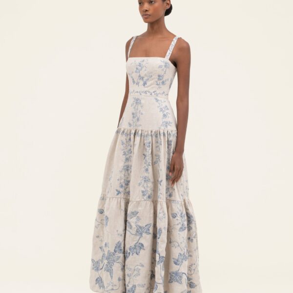 Agua By Agua Bendita Lima Bougainvillea Maxi Dress, view 3