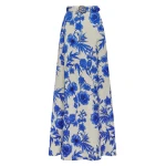 Borgo de Nor Bellamy Brocade Skirt - Antigua Blue Borgo de Nor