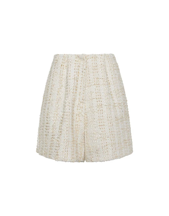 Borgo de Nor Gwen Tweed Short - Cream Borgo de Nor
