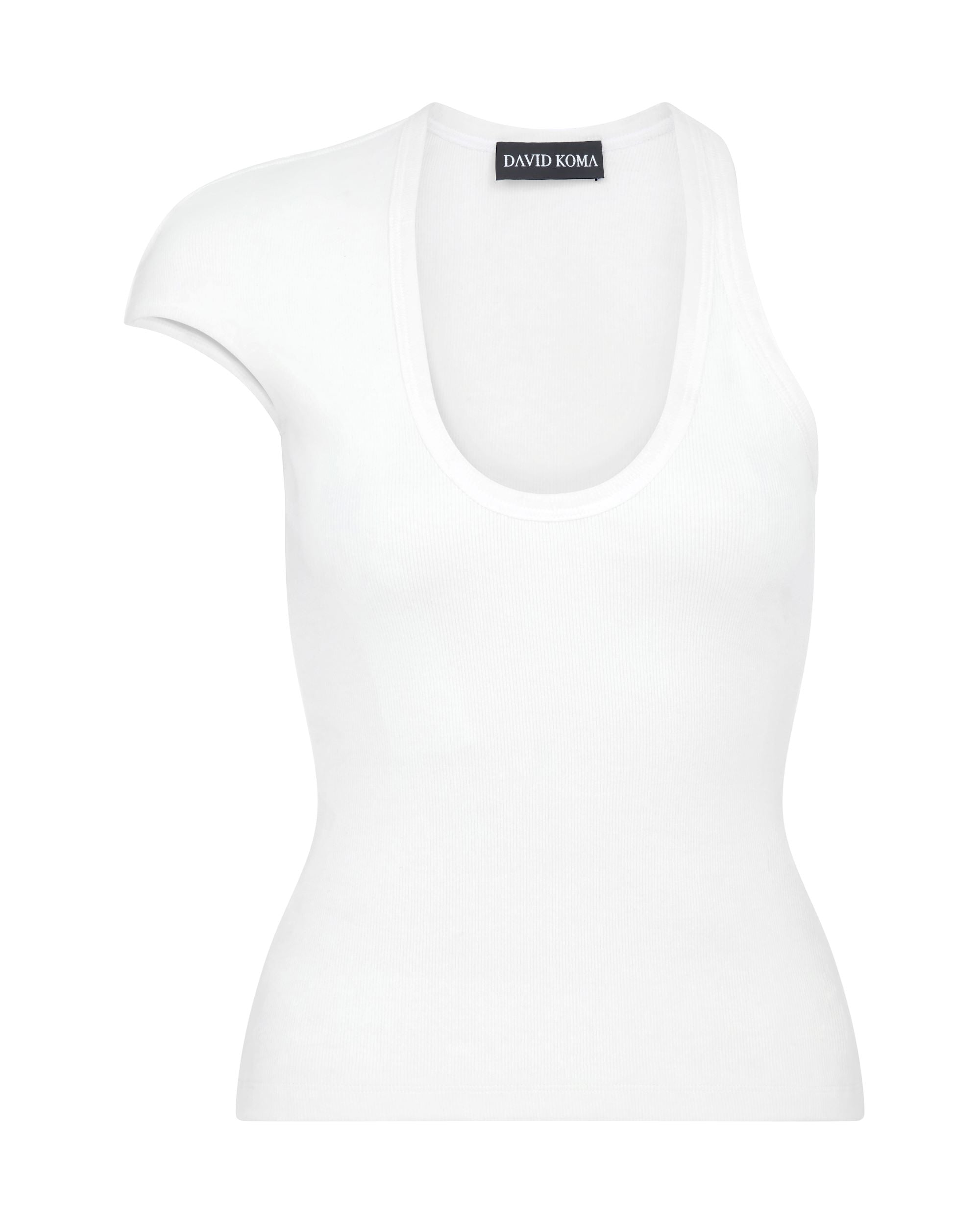 David Koma Asymmetric Sleeve Tank Top