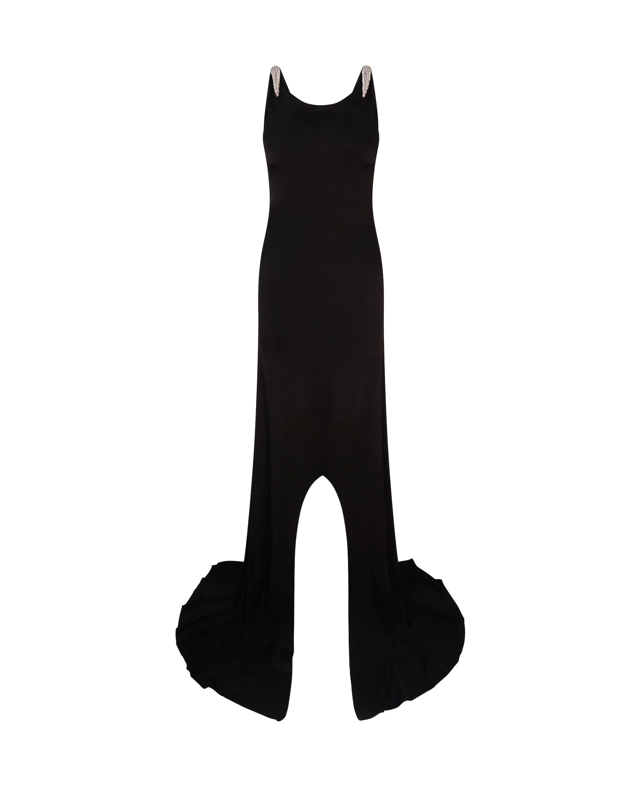 David Koma Crystal Claw Detail Asymmetric Hem Gown David Koma Crystal Claw Detail Asymmetric Hem Gown