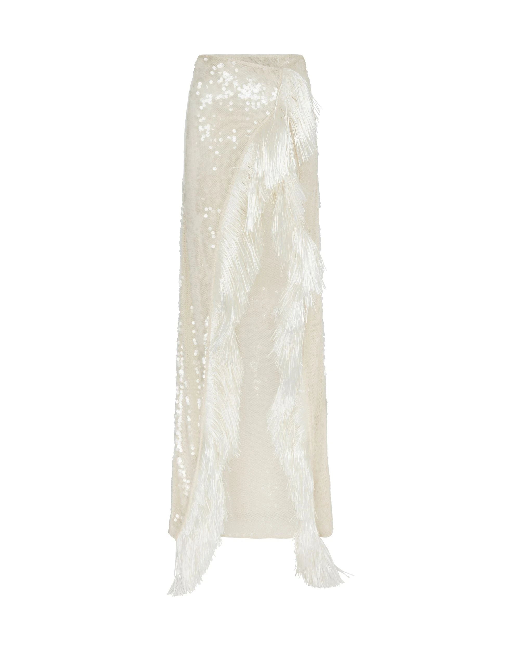 David Koma Raffia Fringe Wrap Maxi Skirt David Koma Raffia Fringe Wrap Maxi Skirt