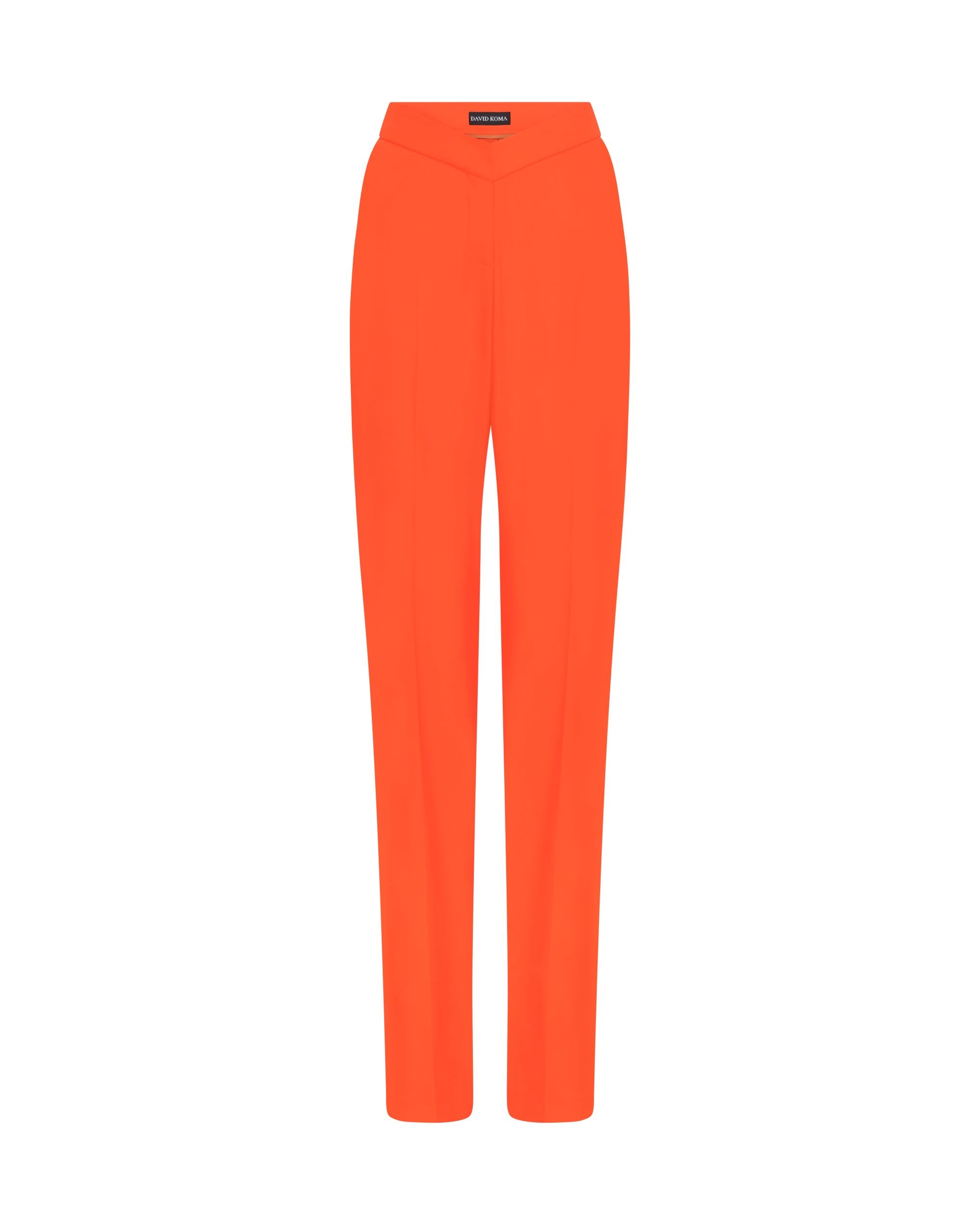 David Koma Straight Leg Tailored Trousers In Orange