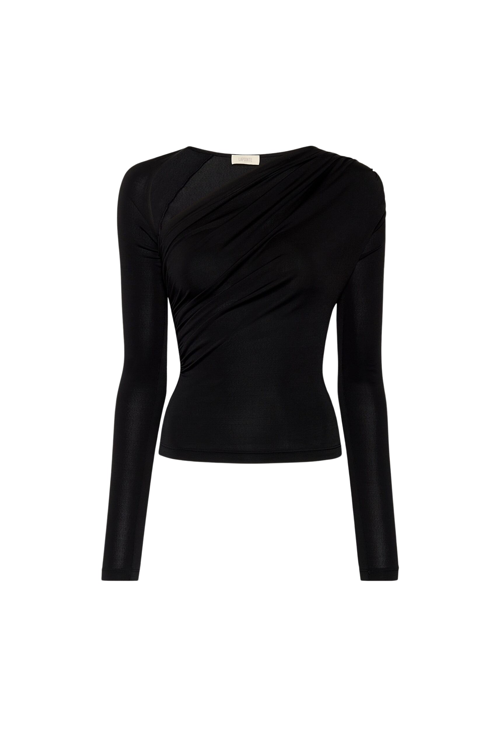 LaPointe Jersey Asymmetrical Ruched Top
