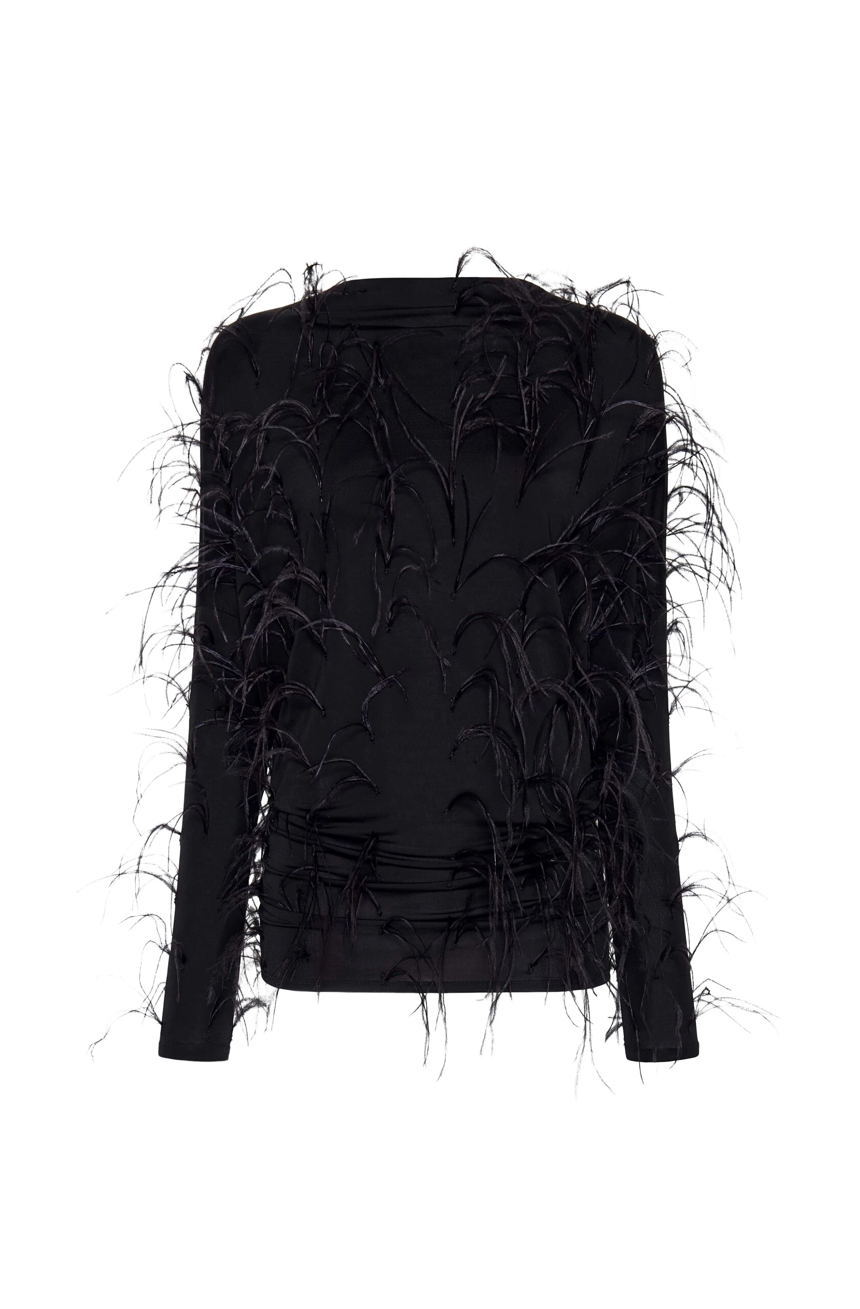 Lapointe-Jersey-Blouson-Top-With-Feathers-6-scaled86874_nobg Lapointe Tops luxury Clothing from Luxury Handbags Marketplace
